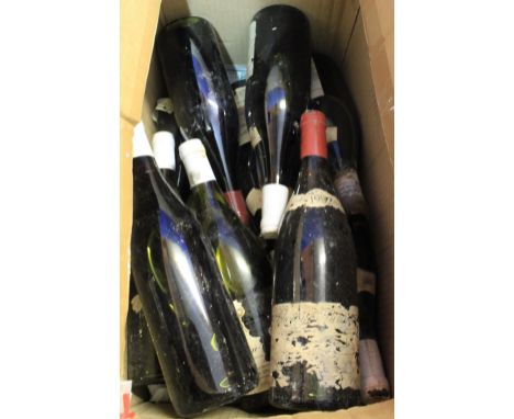Box of assorted wine to include red and white, predominantly 1980's to include, Crozes Hermitage 1985, Morgan Domain Gauthier