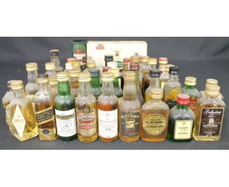 Collection of assorted whisky and other miniatures to include: various 12 year old whisky miniatures to include the Macallan 