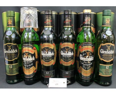 Two bottles of Glenfiddich single malt Scotch whisky, 12 years old, in original triangular shaped box, 70cl, 40% vol., two bo