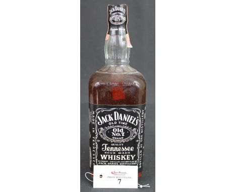 Jack Daniel's old time old number 7 brand quality Tennessee sour mash whiskey.  90 proof.  Distilled and bottled by Jack Dani