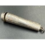 A hallmarked silver cheroot holder by Henry Clifford Davis, hallmarked for Birmingham 1908.