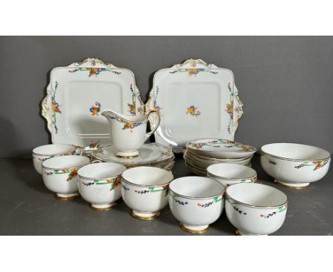 A Paragon bone china part tea service AF the sugar bowl being badly cracked 