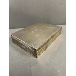 A sterling silver cigarette case awarded to Major F.J Cartwright, Royal Engineers in 1962 17cm x