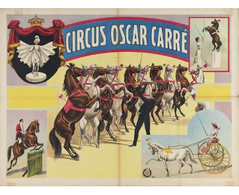 Friedländer, Hamburg, 1907. 96 x 71 cm. Lith. no. 4078. Middle fold sl. worn. *Oscar Carré was the son of German circus perfo