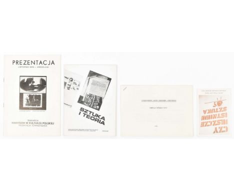 Publications and ephemera including (1) Sztuka i Teoria, published by the Student Cultural 'Palacy' in Wroclaw, 1978. Small p