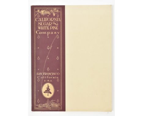 San Francisco, Union Lithograph Advertising, 1912. 1st and only ed. Sm. folio. Wholesalers of California sugar pine, Californ