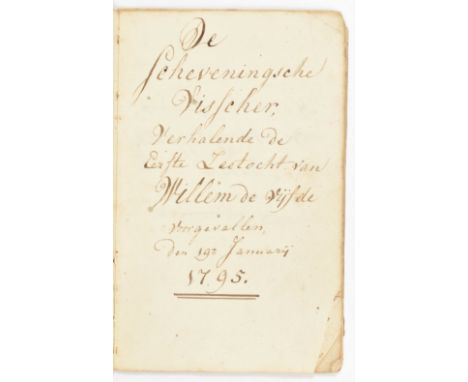 voorgevallen den 19e Januarij 1795." Manuscript poem, ca. 1795 (1796?, see below), (2),11 p., signed "Uw MedeVaderlander Cs. 