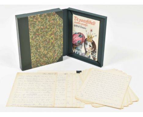 Complete manuscript, including edits on 25 pages of the manuscript. Publ. in 1966 by Agon Elsevier. In dark green cl. bound b