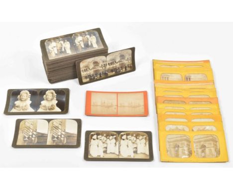 (1-80) Series of 80 stereo-photogr., all mounted on orig. cards and measuring 9 x 18 cm, all publ. by J.C. White Co. (North-B