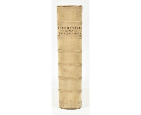 Delft, R. Boitet, 1747. XVI,600,14,(1) p. 4to. Finely bound in contemp. blindst. vellum, engr. title-vignette, dedication, 2 