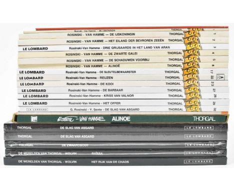 5 deluxe numbered editions, still sealed (4 with print). (2) 13 x Le Lombard hc. vols. (3) Alinoe. Lombard, 1985. Deluxe in c