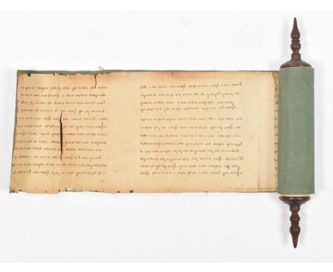 2nd half 18th cent., manuscript on crowned "G.R." watermarked laid paper backed w. green cl. at the beginning, length approx.