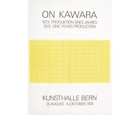 (1) One Year Production, Kunsthalle Bern, 1974. Extra large serigraph poster, 128 x 90 cm, folded to 32 x 23 cm. Printed brig