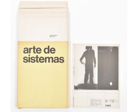 Buenos Aires, CAYC Centro de Arte y Comunicación/Museo de arte moderno de la ciudad de Buenos Aires Buenos Aires, 1971. Catal