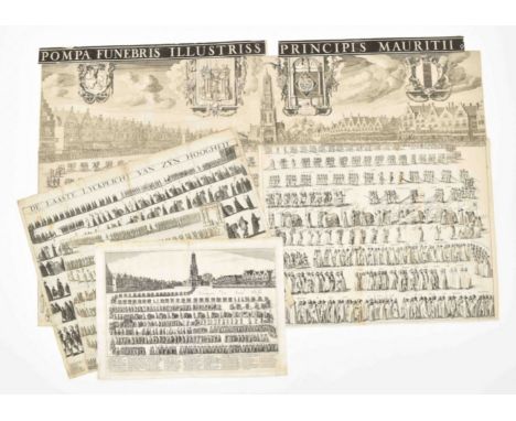 "The funeral procession of the most illustrious prince Maurits (1567-1625)". Amst., Nicolaas I. Visscher, 1626. 65 x 102 cm. 