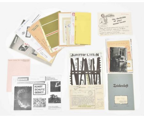 From the collections of Bart Boumans and Willy Scholte, 1980s. Including original envelopes. (1) Two lithographed cards from 