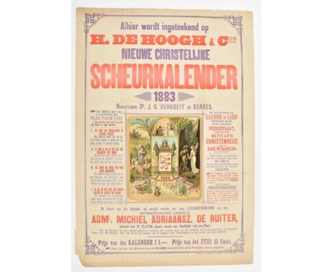 Nieuwe Christelijke Scheurkalender, 1883 (...) De inhoud van den kalender zal verrijkt worden met eene levensbeschrijving van