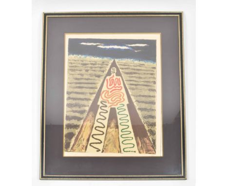 Signed and numbered 43/120 in lower margin. Colour lithograph, 69 x 51 cm, framed in passe-partout under glass, 95 x 76 cm. 