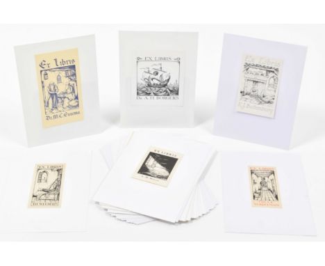 Various sizes, mostly woodcuts, all signed or monogrammed in the technique, all but one tipped onto mounts.Incl. a few duplic