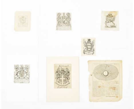 Wood-engr. bookplate of George Washington, sheet size 9 x 7 cm.Sl. foxed; sl. remnants of former mounting verso. An intriguin