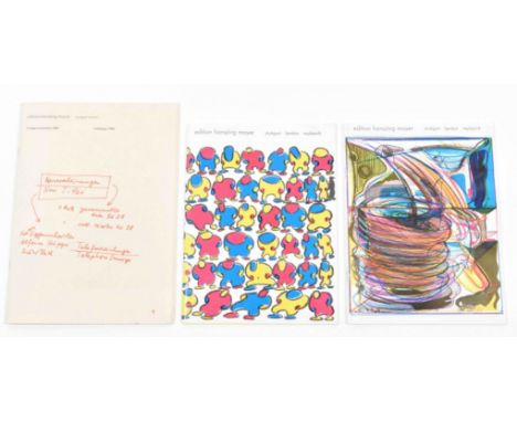 Includes: (1) Verlagsverzeichnis/booklist 1974. Original offset print cover by Dieter Rot, signed and dated '74 by the artist