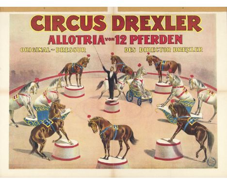 Original-dressur des director Drexler. Friedländer, Hamburg, 1900. 85 x 65 cm. Lith. no. 1633. Small ticket is pasted over ow