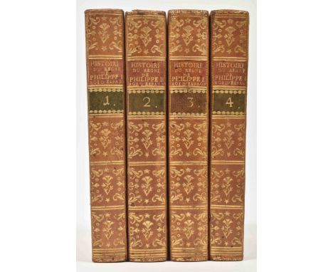 Ouvrage traduit de l'Anglois. Amst., D.J. Changuion, 1778. Sm. 8vo. 4 vols. Engr. frontisp., hcalf, spines w. gilt ornamentat