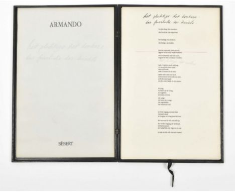 Bébert, Rotterdam, 1984. Folio in black wooden box consisting of 24 sheets, loose as issued: 6 signed and numbered black lith