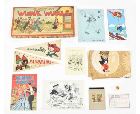 (1) Game of Winnie Winkle. Martin Branner. Famous Artists Synicate, ca. 1930. Board game in orig. box. Sl. restored edges.(2)