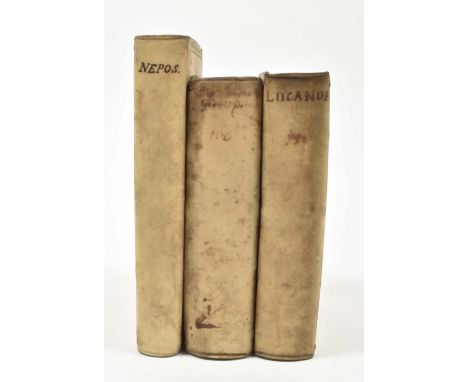 Editio Quarta. Leiden, Hieronimus Vogel, 1645. (14),452,(12) p. 12mo. Overlapping vellum, ill. title-p. w. portrait.(2) M. An