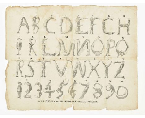 Groningen, J. Oomkens, early 19th century. 42 x 33.5 cm. Some mild staining, edges frayed. (2) Vervolg van het nieuw prentkun
