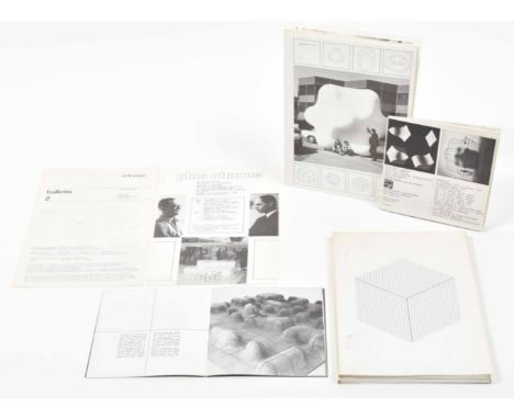 Self-published, n.p., 1976. Double portfolio, 30 x 21.5 cm, 553 pp., presenting documentation about the cubic constructions c