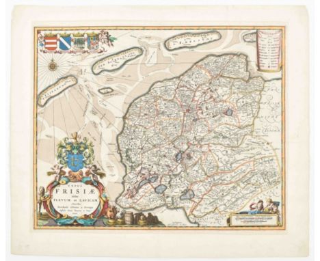 Autoribus Bernhardo Schotano a Sterringa. Suffrido Atonis Haacma et Sixto gravio. Amst., Jacobus van Meurs, ca. 1665. 42 x 52