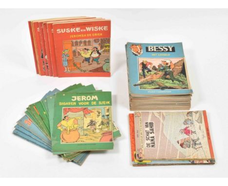 35 vols. between no. 9 and no. 63, in early or first edition, ca. 1957-1966. Added: 20 more early comics by Vandersteen (Susk
