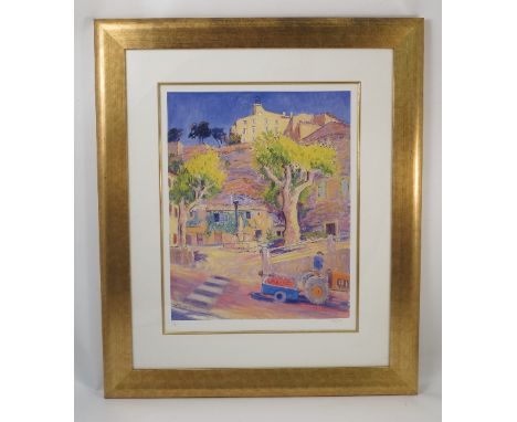 Frederick Gore, limited edition colour print, Bonnieux at Cherry Time, 22ins x 17ins