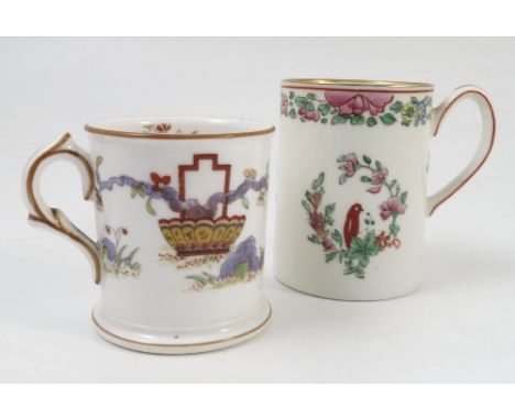 A group of Royal Worcester, to include four mugs, one decorated with Town Coat of Arms, two loving mugs and a Locke and Co va