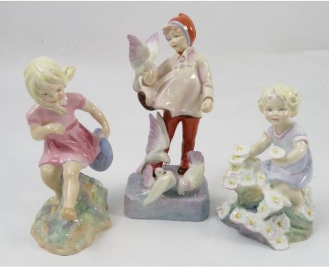 Three Royal Worcester figures, November 3418, March 3454 and May 3455
