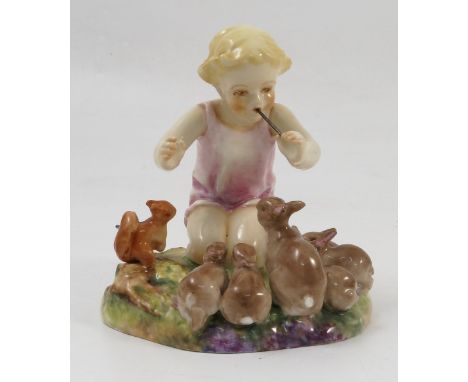 A Royal Worcester figure, Woodland Dance, modelled by F G Doughty, model number 3076, dated 1925, height 4.5ins