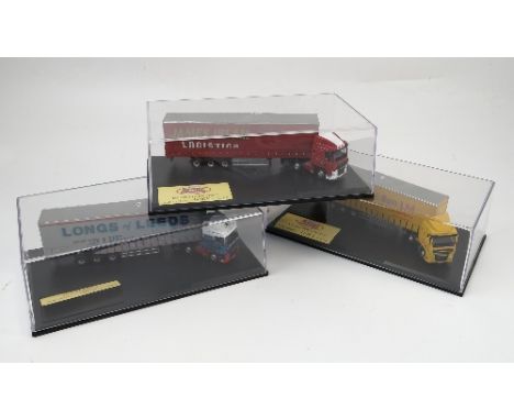 Seven cased Oxford Haulage Company lorries, to include Longs of Leeds, R A Howie, Jack Richards & Son Ltd, Prestons of Potto,