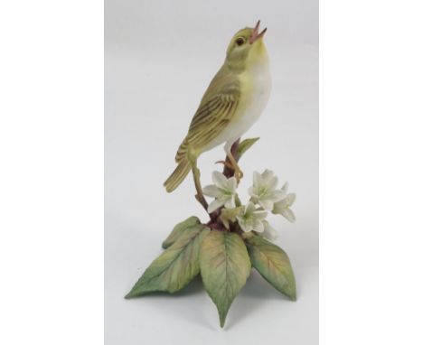 A Royal Worcester limited edition model, Wood Warbler, modelled by James Alder, with certificate