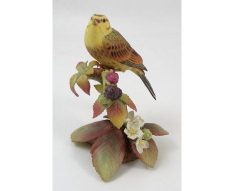 A Royal Worcester limited edition model, Yellow Bunting, modelled by James Alder, with certificate
