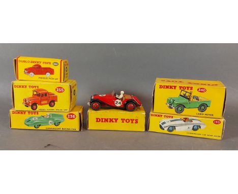 A Dinky Toys Cunningham Road Racer number 133 together with another Connaught Racing Car number 236 and four other Dinky mode