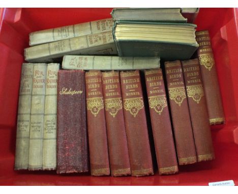 F.O.Morris eight volumes on British Birds, coloured plates plus other volumes