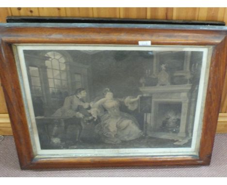 A Hogarth print 'The Lady's Last Stake', a Wheatley print 'Going To Labour' and a Stark print 'Fox and Rabbit'