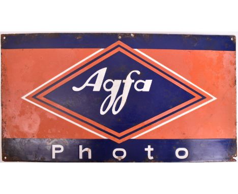 Afga - Of recent manufacture, a very high quality reproduction point of sale porcelain enamel advertising sign. The sign of r