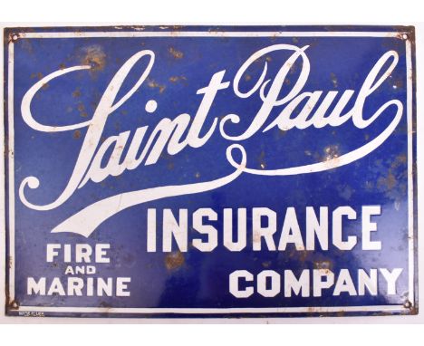 Saint Paul -&nbsp;Of recent manufacture, a very high quality reproduction point of sale porcelain enamel advertising sign. Th