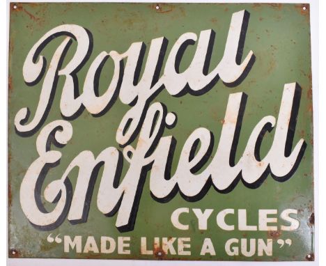 Royal Enfield - Automobilia - Of recent manufacture, a very high quality reproduction point of sale porcelain enamel advertis