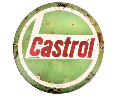 Castrol - Automobilia - Of recent manufacture, a very high quality reproduction point of sale porcelain enamel advertising si