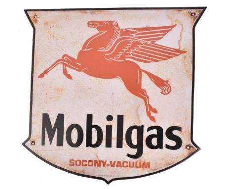 Mobilgas - Automobilia - Of recent manufacture, a very high quality reproduction point of sale porcelain enamel advertising s