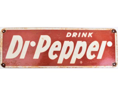 Dr Pepper - Of recent manufacture, a very high quality reproduction point of sale porcelain enamel advertising shop sign. The